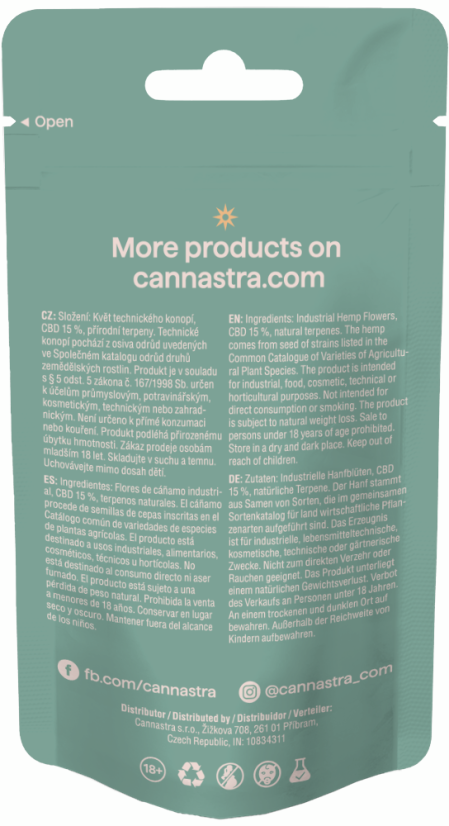 Cannastra CBD Blüten Cosmic Cream, CBD 15 %, 1 g - 100 g