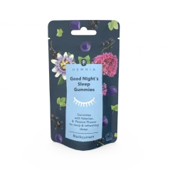 Hemnia Good Night's Sleep Gummies Coacăze negre cu valeriană și pasifloră, 15 buc.