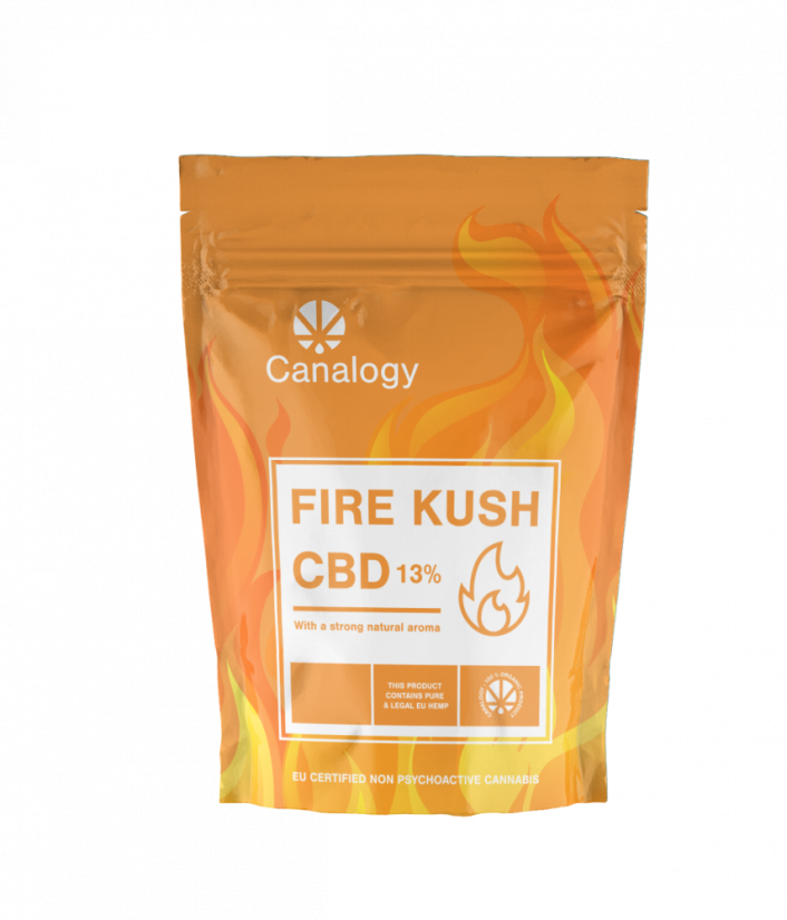 Canalogy CBD hampa blomma Brand Kush 13 %, 1g - 1000g