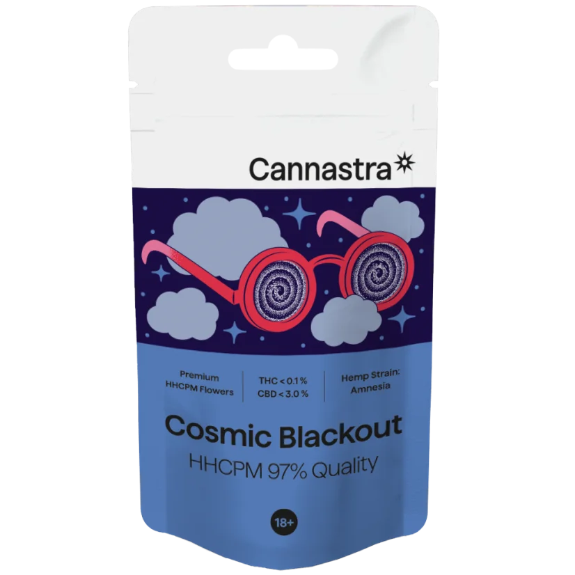 Cannastra HHCPM Flower Cosmic Blackout 97% Quality, 1g - 100 g