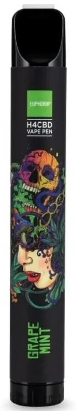 Euphoria H4CBD Disponibel Vape Pen Grape Mint, H4CBD 50 %, 2 ml