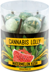 Lecca lecca alla cannabis Watermelon Kush – Confezione regalo (10 lecca-lecca), 24 scatole in cartone, 4320 g