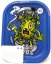 Best Buds Grind Me kleines Metall-Rolltablett mit magnetischer Grinder-Karte