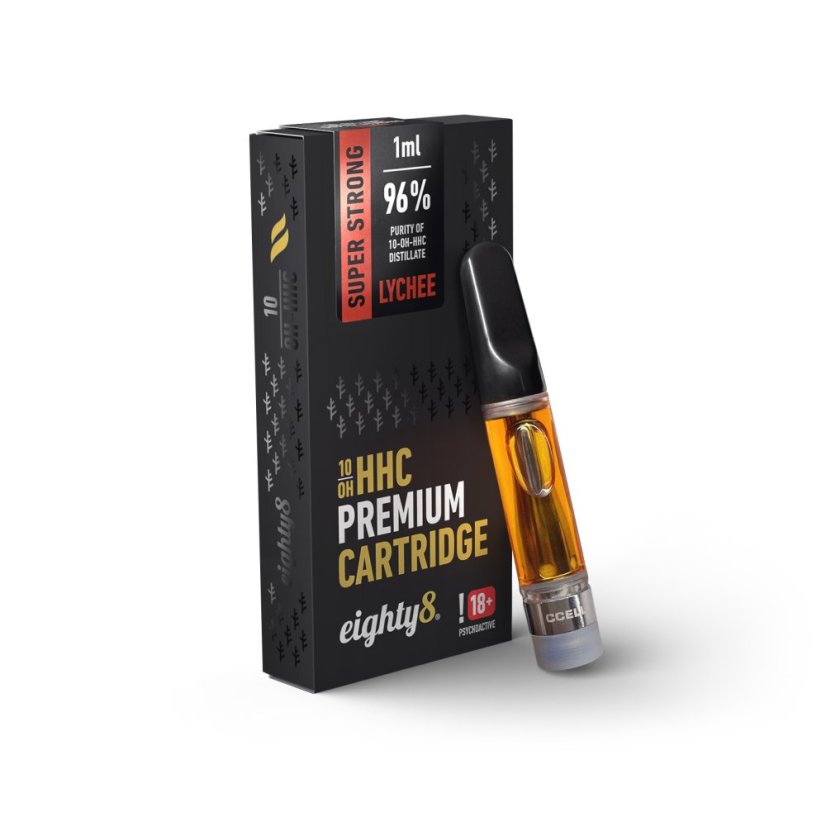 Eighty8 10-OH-HHC Kartuša Super Strong Lychee, 96 % 10-OH-HHC, 1 ml Eighty8 10-OH-HHC Kartuša Super Strong Lychee, 96 % 10-OH-HHC, 1 ml