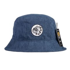 A Bulldog Bucket Hat Embroidery Navy