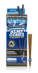 HEMPER King Size Cones + Vârf de sticlă 2 buc. Afine