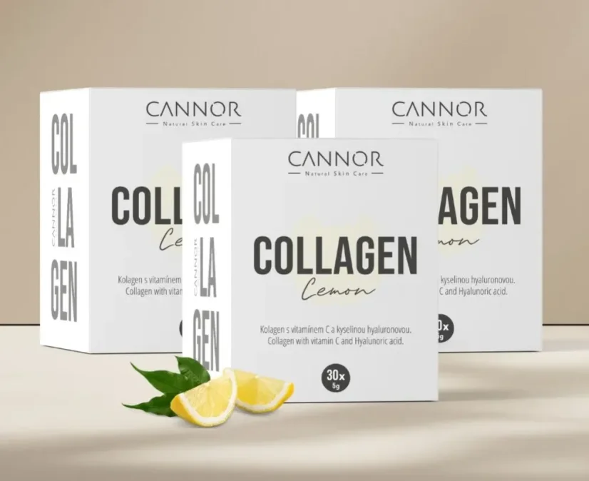 Cannor Kolagen s hialuronsko kislino, limona, nega za 3 mesece, 3×30 vrečk, 450 g