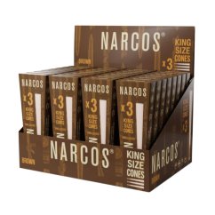 Narcos King Size Cones Brown Edition 109 mm, Display Box 32 ks