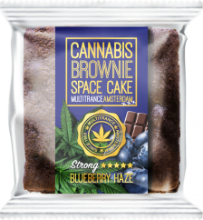 Cannabis Blueberry Haze Brownie (sterke sativa-smaak) - Doos (24 verpakkingen), 2400 g