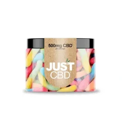 JustCBD Gummies Sour Worms 250 mg - 3000 mg CBD