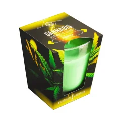 Candela aromatica - Profumo di cannabis e citronella