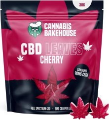 Cannabis Bakehouse - CBD Gummy Leaves Cherry, 18 Stück x 5 mg CBD, 30 g