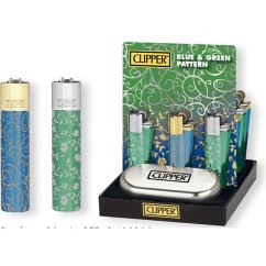 Clipper Metall blågrönt mönster