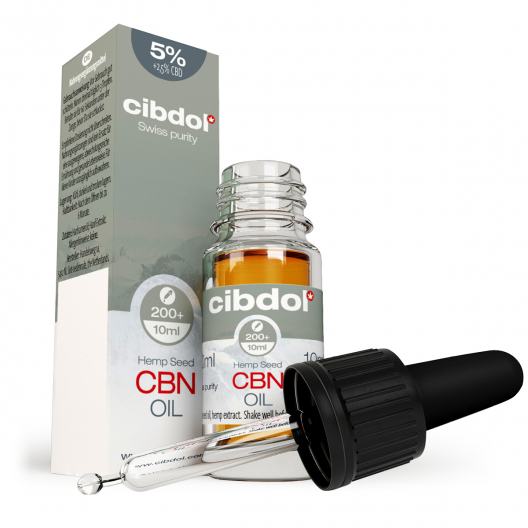 Cibdol Konopný olej 5% CBN a 2,5% CBD, 500:250 mg, 10 ml