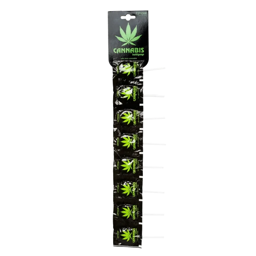 Euphoria Sucettes plates au cannabis, 10 x 7,7 g