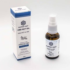 Alpha-Cat CBD sprej MCT kokosový olej s vanilkou, 20%, 2000 mg, 30 ml