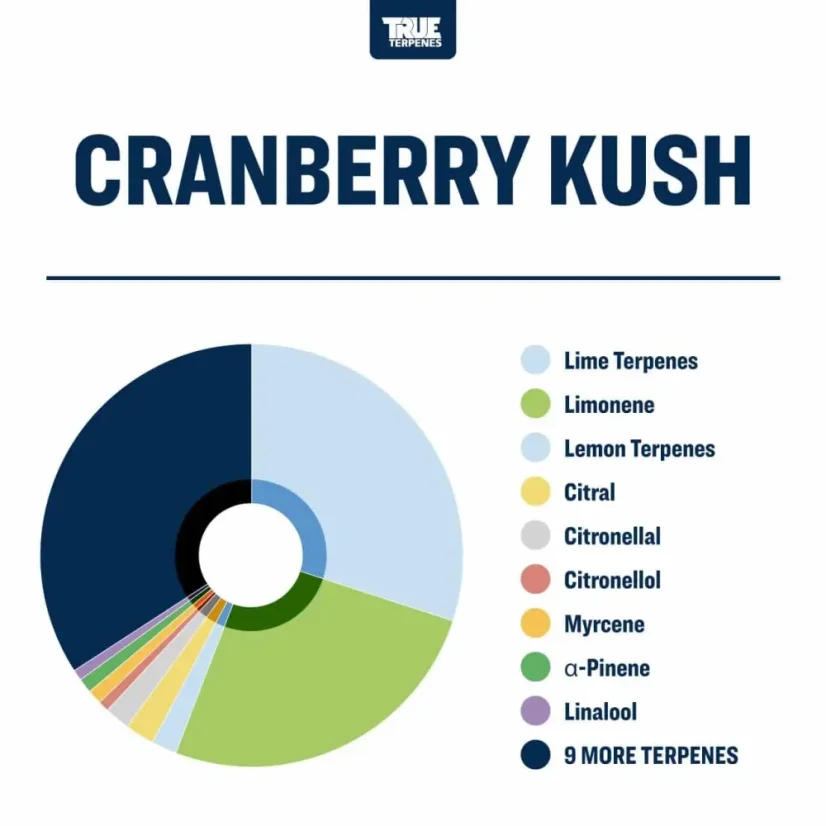 True Terpenes Tranebær Kush med smag (5 ml - 960 ml)