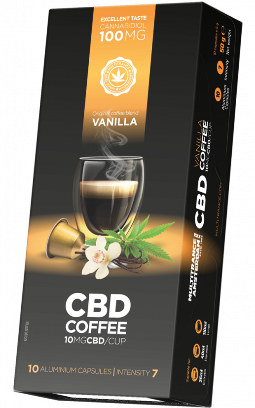 CBD Vanilla kavne kapsule (10 mg CBD) - Škatla (10 škatel), 1000 g