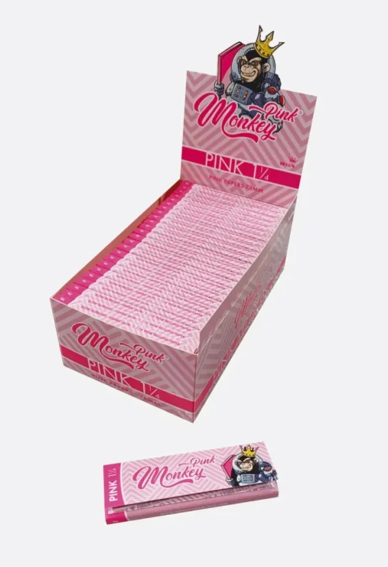 Monkey King Medium 1¼ Drehpapiere Rosa, 1 Heft