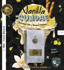T.H.Seeds™ Sementes de Cannabis Vanilla Sundae, 710 Pacote Especial Limitado, feminizadas