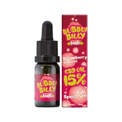 Bubbly Billy Huile de CBD Buds Fraise, 15 % CBD, 1500 mg, 10 ml