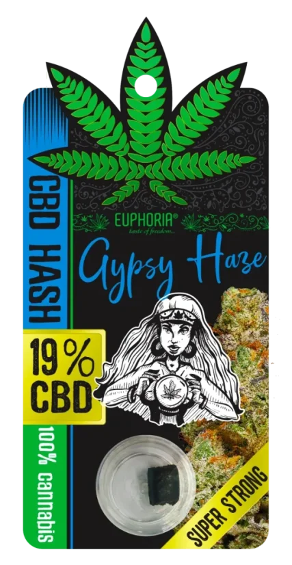 Euphoria CBD Hash 19% Gypsy Haze, 1 g