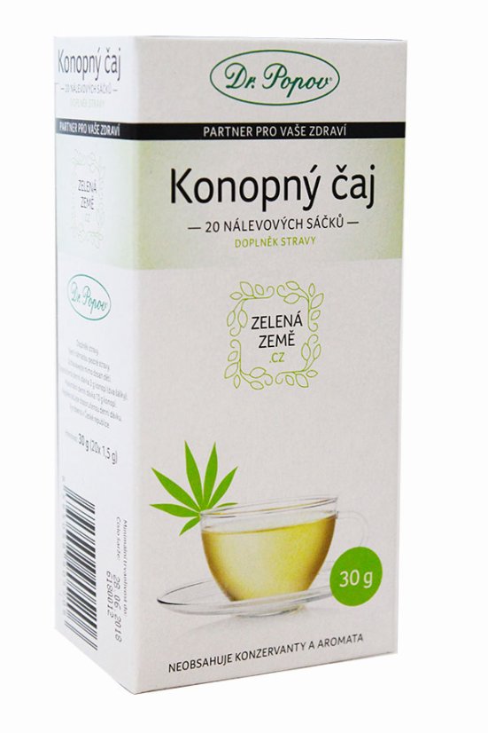 Zelena Zeme CBD ceai de cânepă porționat 30 g, 1,6 % CBD