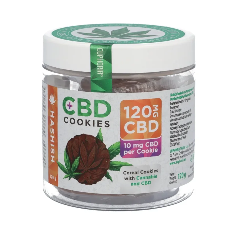 Euphoria CBD Cookies Hashish, 12 pcs, 120 mg CBD, 120 g
