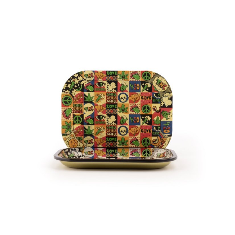 Euphoria Set de tăvi mici pentru rulouri cu capac magnetic Groovy - 180 x 140 mm