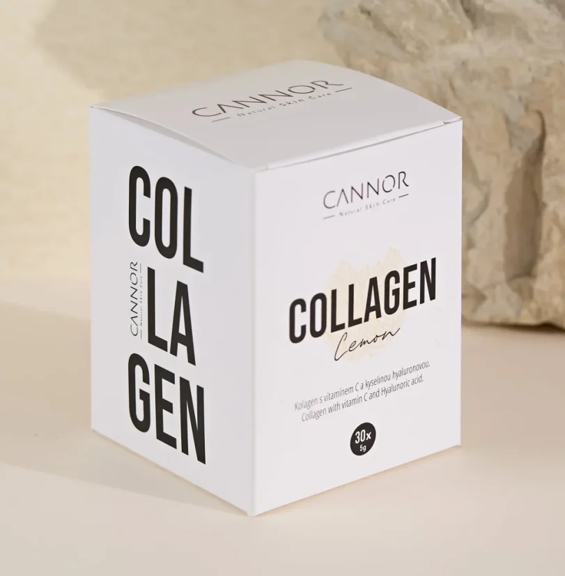 Cannor Kolagen s hialuronsko kislino, limona, nega za 3 mesece, 3×30 vrečk, 450 g