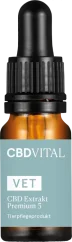 CBD Vital VETERINARIO CDB 5 Extrair Premium para animais de estimação, 5%, 500 mg, 10 ml
