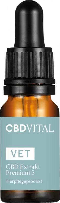 CBD Vital VETERINARIO CDB 5 Extrair Premium para animais de estimação, 5%, 500 mg, 10 ml