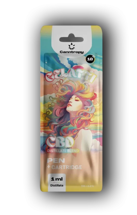 Canntropy CBD Pen + Cartridge Gelatti, CBD 95 %, 1 ml