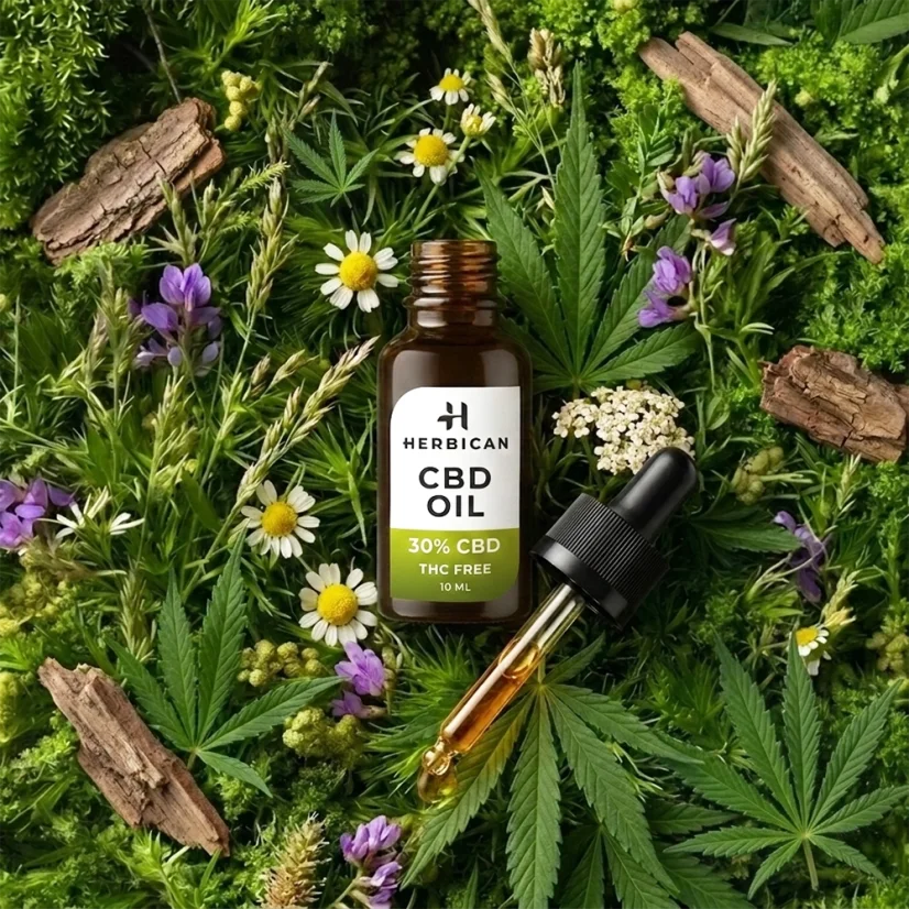 Herbican olio CBD senza THC, 30%, 10 ml