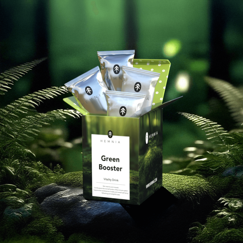 Hemnia Green Booster - Bebida de vitalidad con superalimentos, 30 sobres