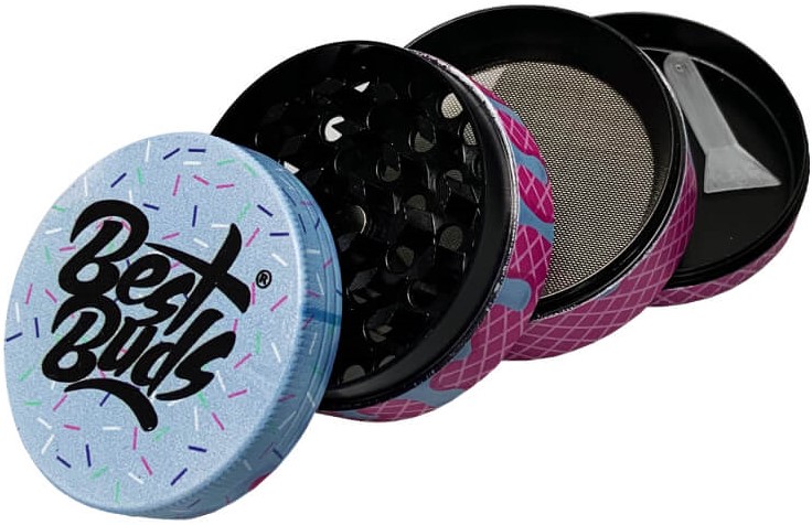 Best Buds Grinder Gelato Mint Berries Kegel, 4 Teile (50 mm)