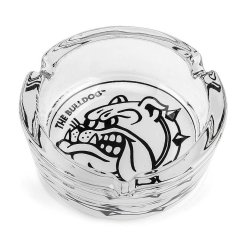 Bulldog Original Svart & Vit Glas askfat