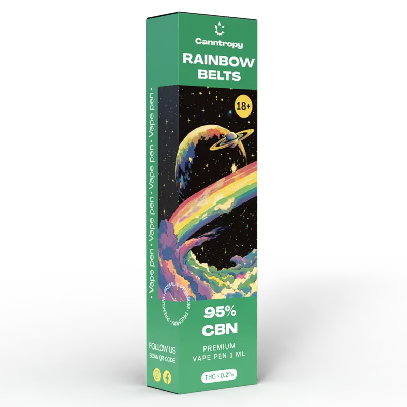 Canntropy CBN Vape Pen Rainbow Belts, 95 % CBN, 1 ml