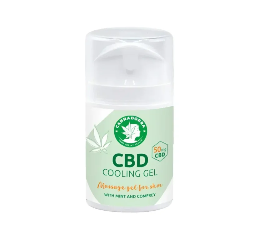 Cannadorra gel refrescante com CBD, 50 mg de CBD, 50 g