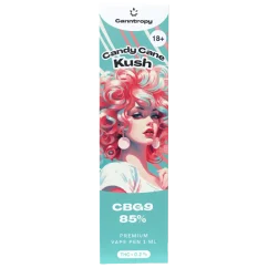 Canntropy Pluma vapeadora desechable CBG9 Candy Cane Kush, calidad CBG9 85%, 1 ml