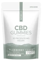 Nature Cure CBD Gummies de Arándanos - 750mg CBD, 30 unidades, 99 g