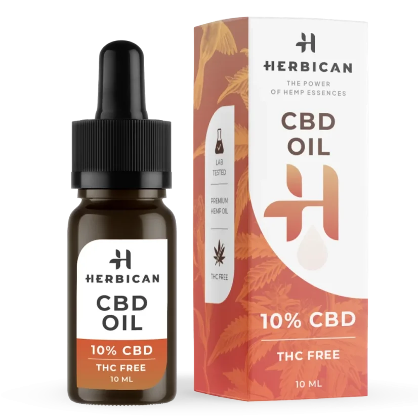 Herbican olio CBD privo di THC, 10%, 10 ml