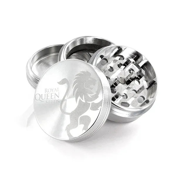 Royal Queen Seeds Grinder in metallo inciso, 4 parti, 55 mm