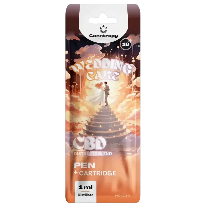 Canntropy CBD Pen + Cartridge Wedding Cake, CBD 95 %, 1 ml