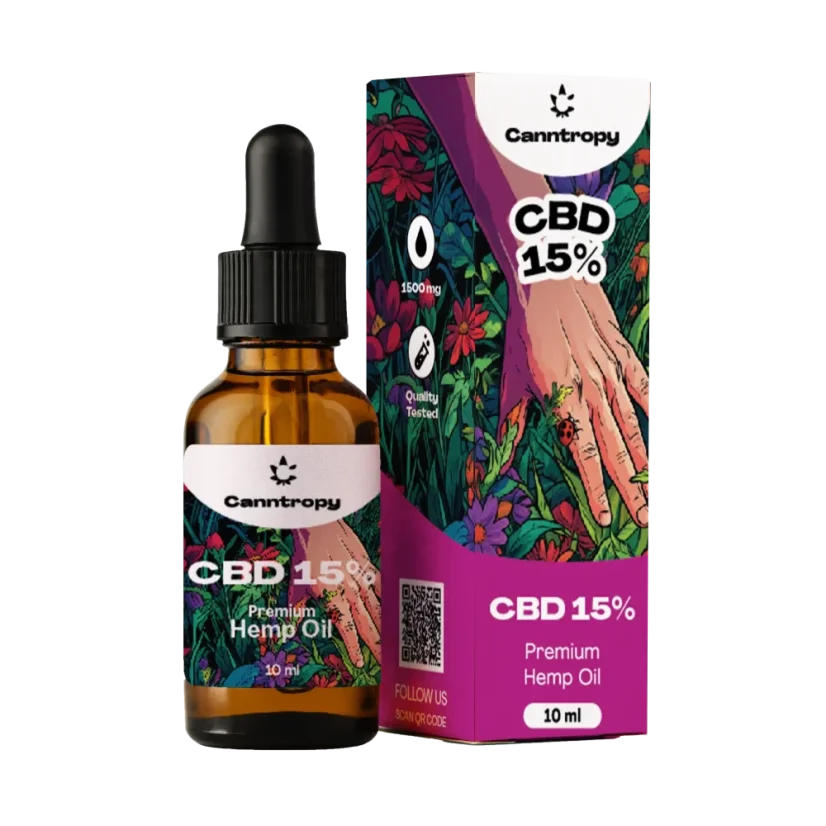 Aceite de Cáñamo CBD Canntropy, 15%, 1500mg, 10ml