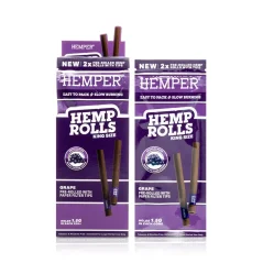 HEMPER King Size Hamp Cones med papirtupp 2pk - Grape