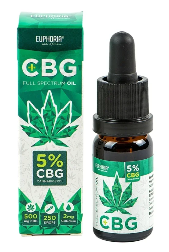 Euphoria Aceite de cáñamo CBG:CBD 5%, 30 ml, 1500:300 mg