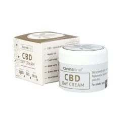 Cannaline CBD Tagescreme mit Coenzym Q10 und Hanföl, 50 mg CBD, 50 ml,