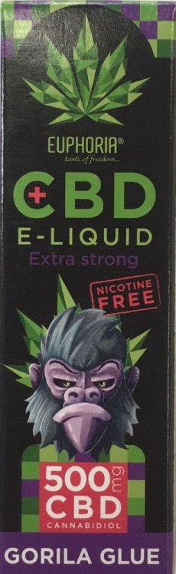 Euphoria Colle Gorila Liquide CBD 10 ml, 500mg CBD