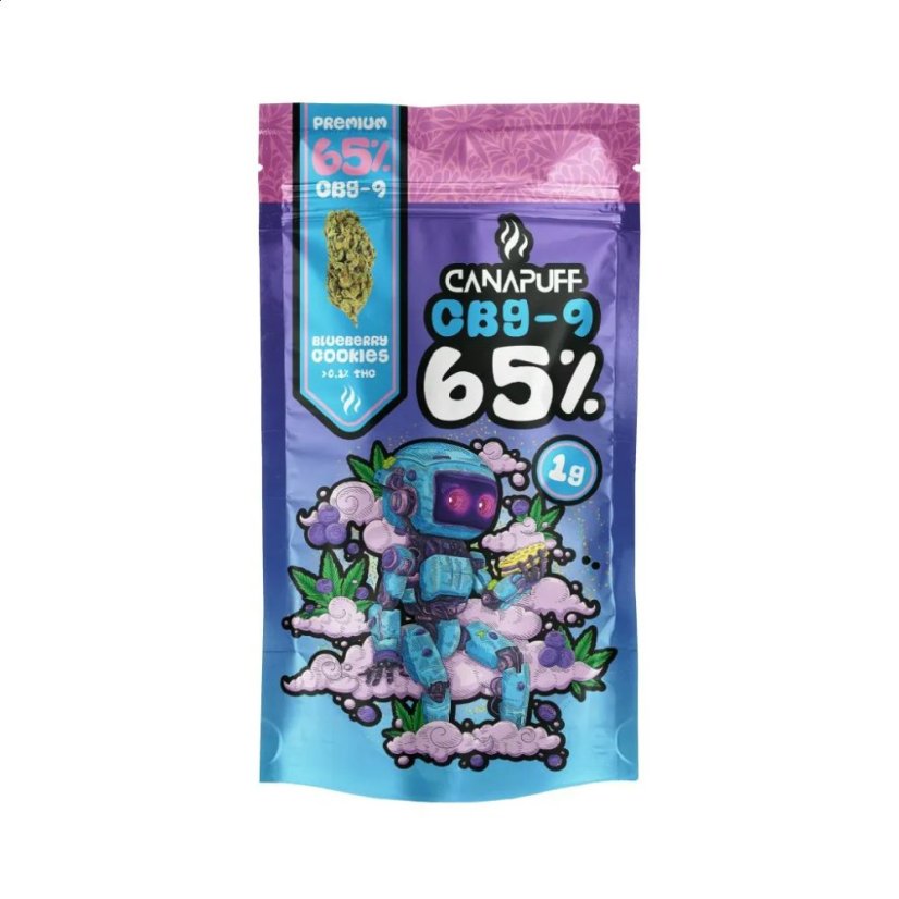 CanaPuff Biscotti al mirtillo CBG9 Flowers, 65% CBG9, 1 g - 5 g
